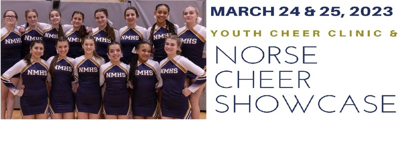 March 24 & 25, 2023 Youth Cheer Clinic & Norse Cheer Showcase