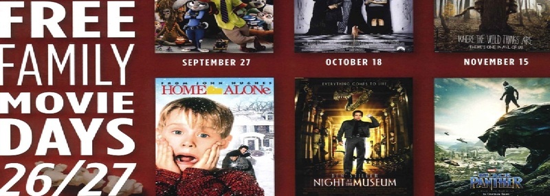Free Family Movie Days 26/27
